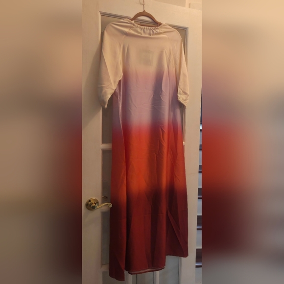 Aleeza Elegant Ombre Sheva Maxi Dress in Cream, Pink, Purple, Orange, And Rust - Picture 9 of 10